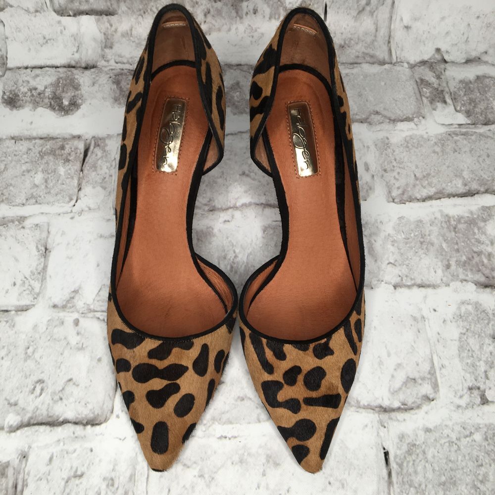 Halogen Marlie Women's Size 7.5 Heels Leopard Animal Genuine Calf Hair Tan